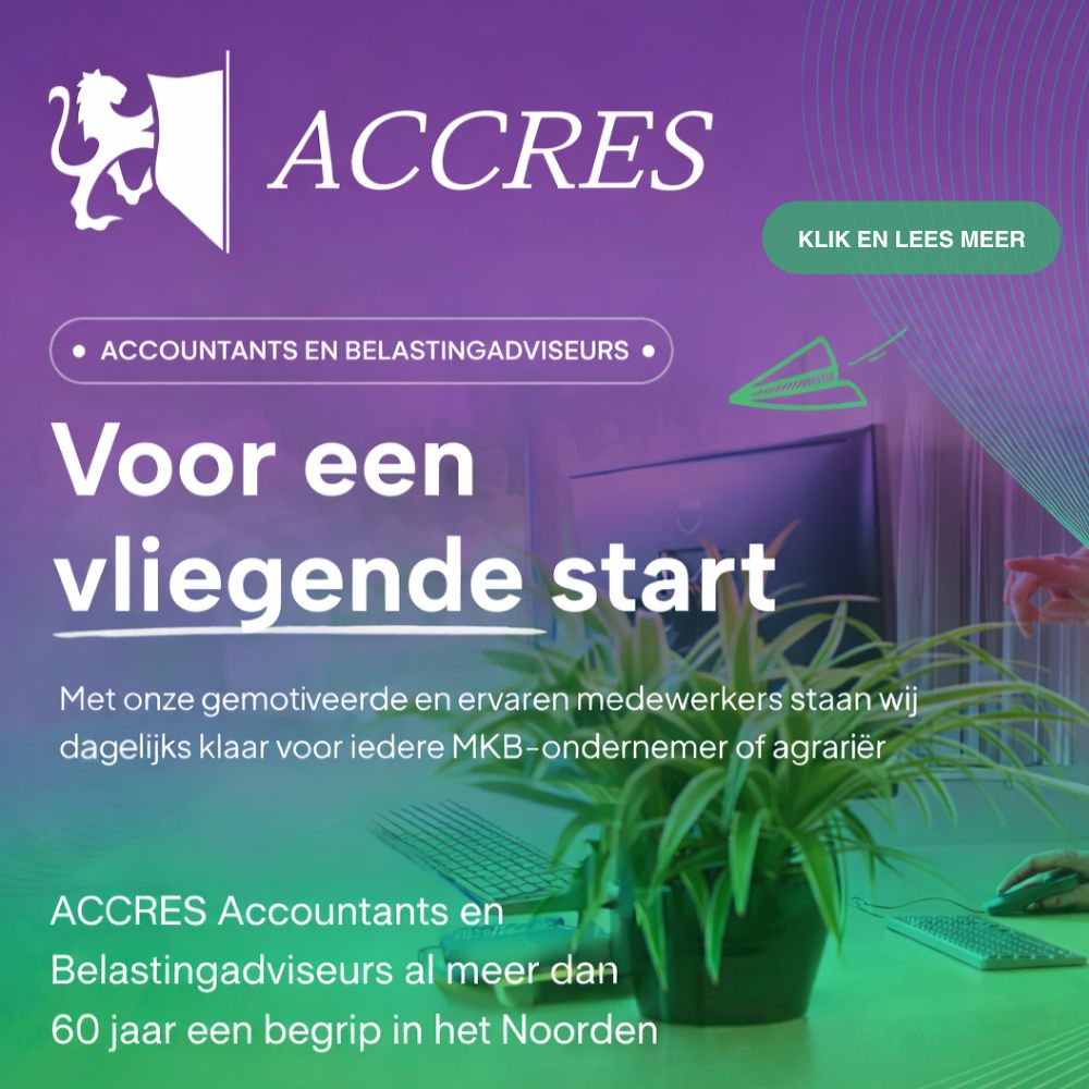 Accres accountantskantoor Burgum en Marum banner Amateurgras FC Burgum